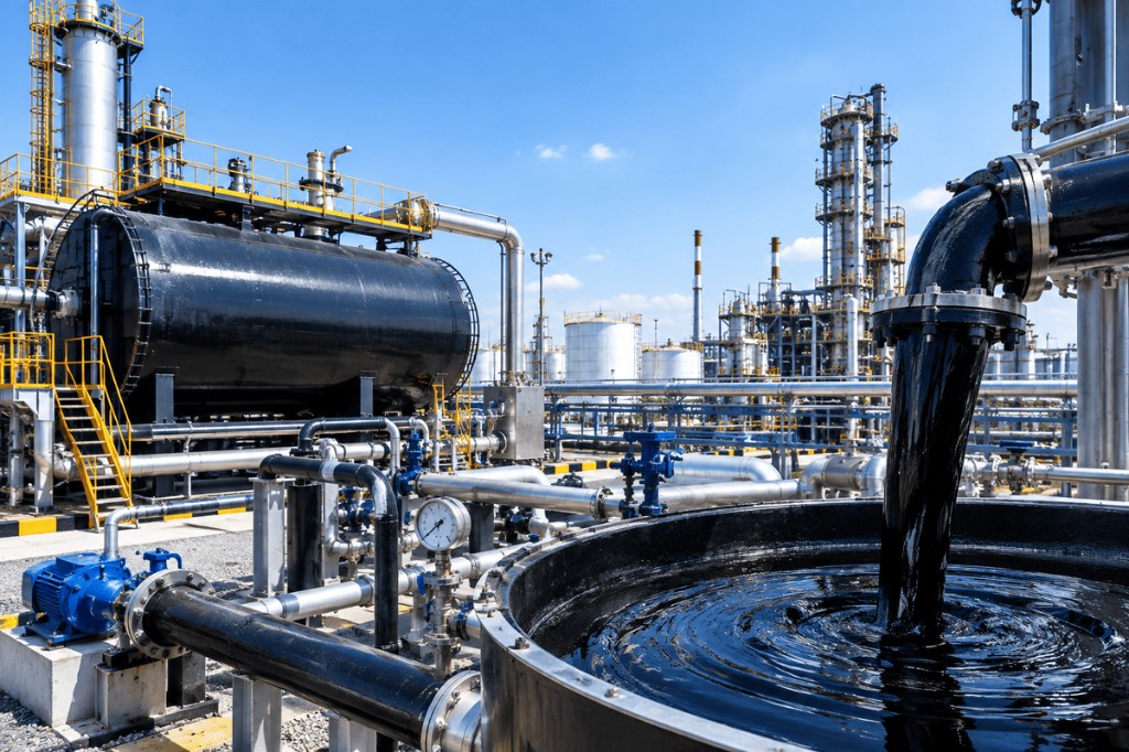 Fuel oil at a petroleum facility