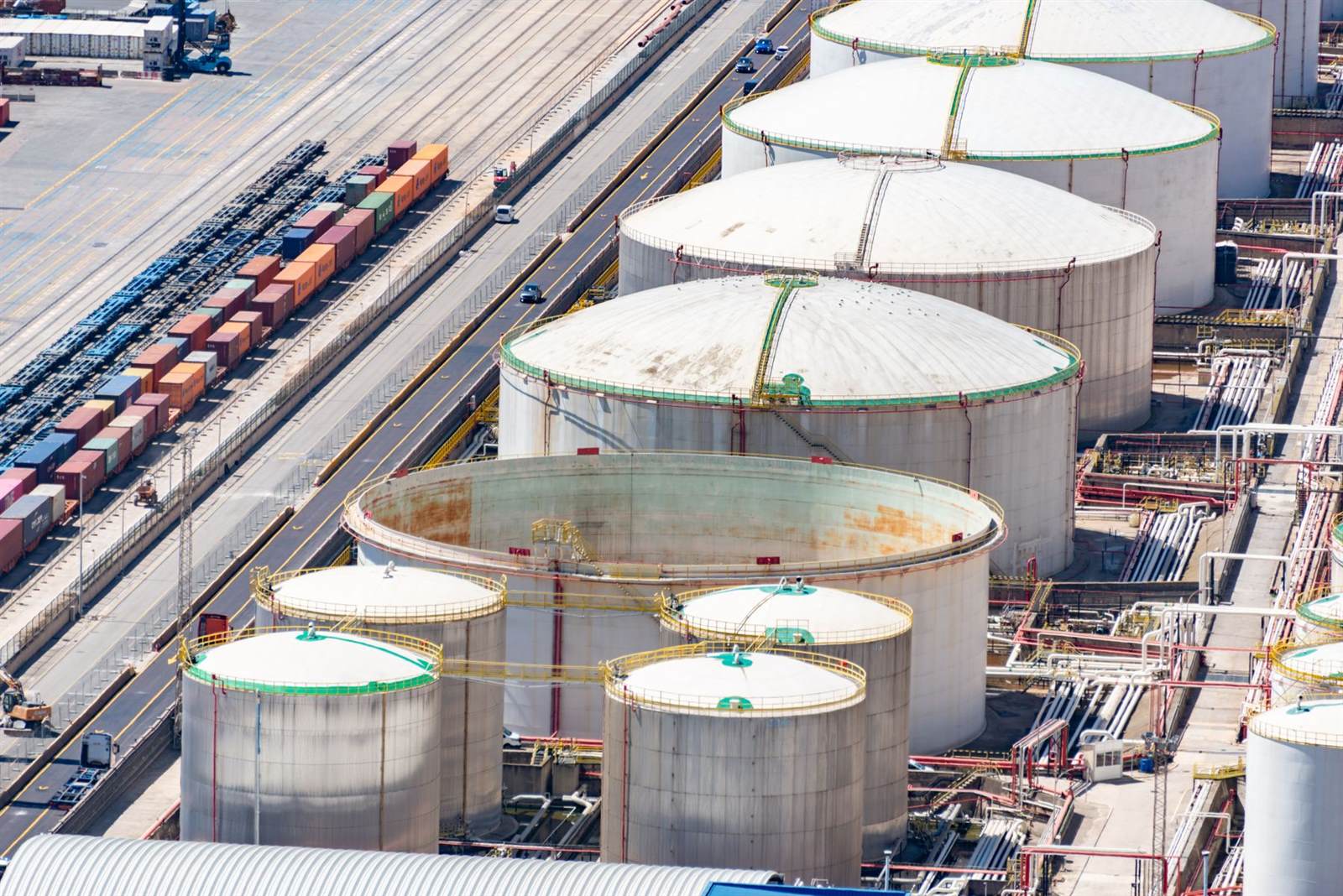 Fuel storage tanks.
